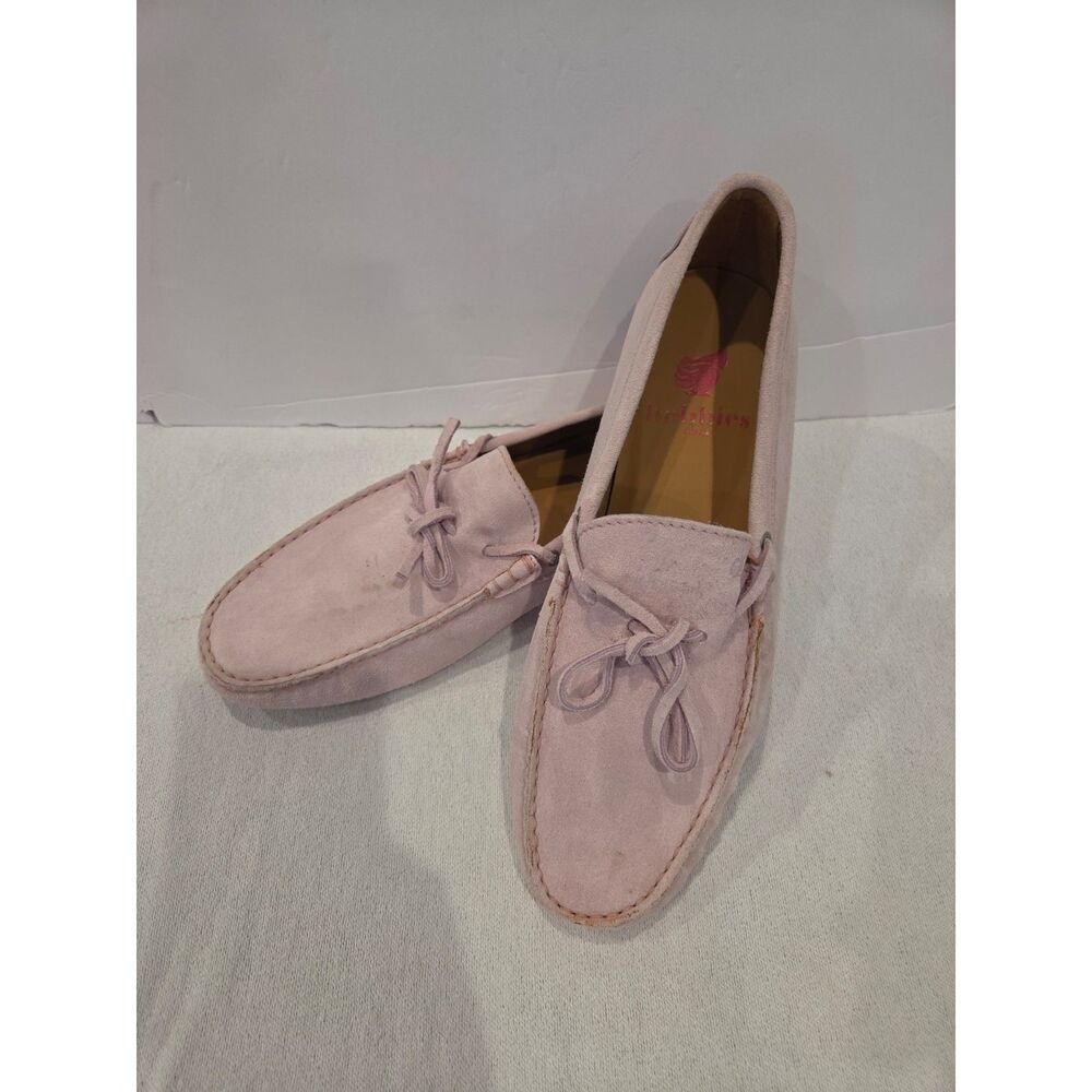 Bobbies Paris Emma Pink Suede Driving Loafers Moccasins EU 43 Slip On US 11